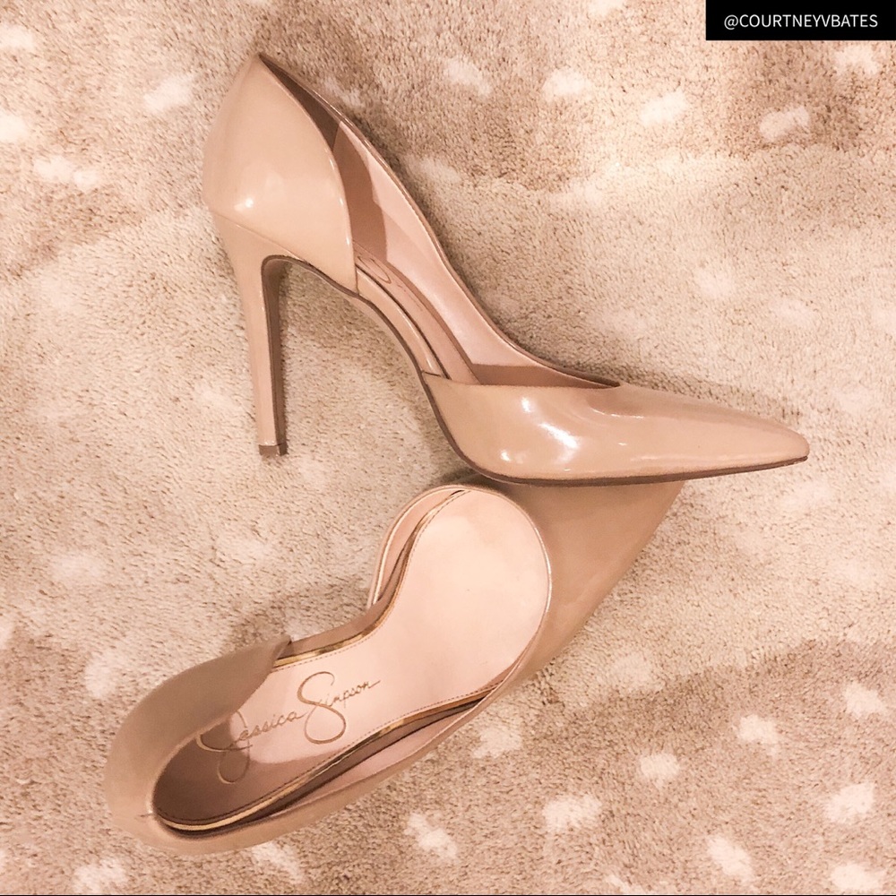 Jessica Simpson Patent Nude Stilettos